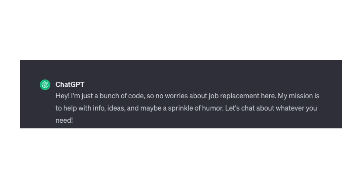 ChatGPT answers the question of its mission